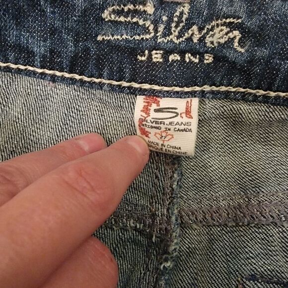 Silver Jeans Sam Boyfriend Distressed Denim 27x30 - Picture 3 of 5